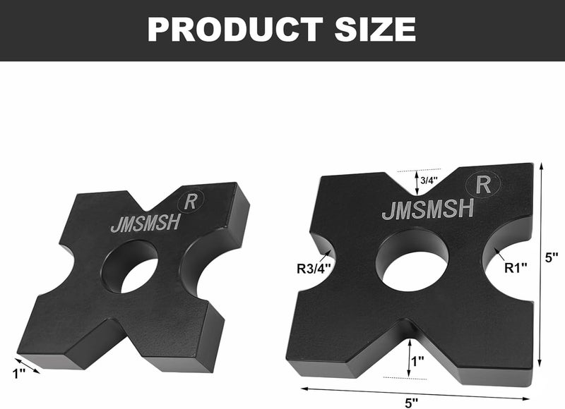 JMSMSH H-Frame Arbor 1"X5"X5" Set,Steel Shop Press Bed Plates Parallels, Press Plates Parallels Arbor Set - Image 2